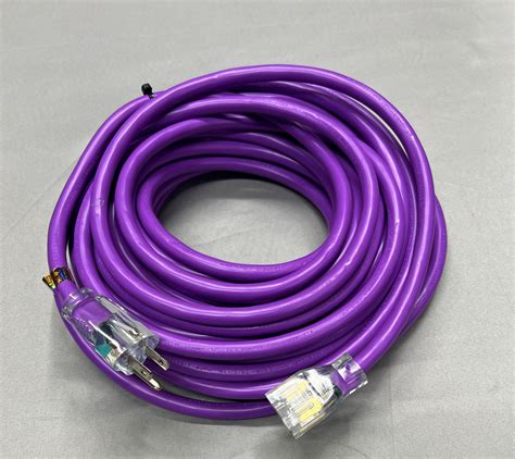 50 Ft 12 Gauge Sjtw Extension Cord Purple Fourman Industries