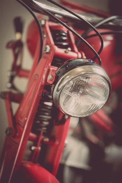 Vintage Motorcycle Headlight Stock Image Image Of Vintage Headlamp