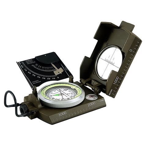 Optical Lensatic Sighting Compass With Pouch