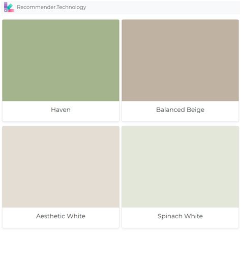 Haven Balanced Beige Aesthetic White Spinach White Bathroom Color Palette Balanced Beige