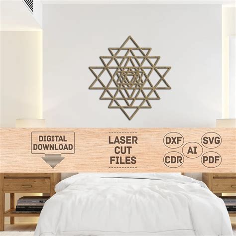 Sri Yantra Wall Decor Sri Yantra Wall Art Sri Yantra Svg Etsy