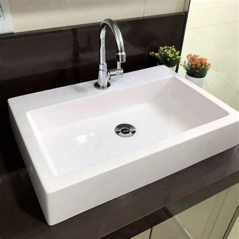 Pileta De Baño Rectangular Lavabo 56x38x9cm Muebles Web