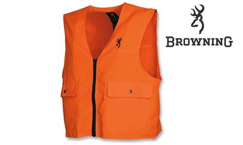 Browning Blaze Orange Hunting Safety Vest In Various Sizes 30510001