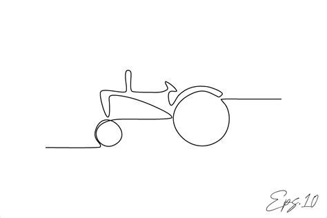 tractor continuous line vector illustration 26759641 Vector Art at Vecteezy