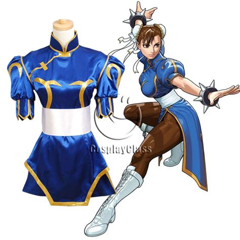 Street Fighter Sf Chun Li Cheongsam Cosplay Costume Cosplayclass