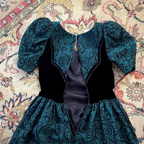 Gunne Sax Jessica Mcclintock S Emerald Green Blac Gem