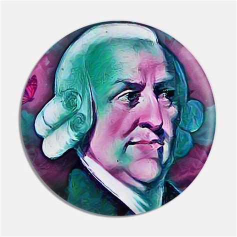 Adam Smith Portrait | Adam Smith Artwork 5 - Adam Smith - Pin | TeePublic