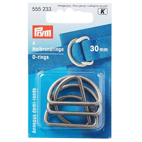 Prym D Rings 30mm Antique Silver Sew Essential