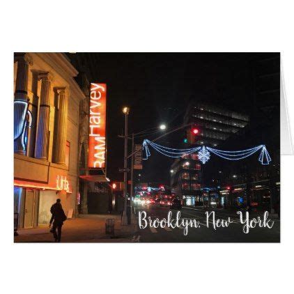 Christmas in Downtown Brooklyn NYC Photography Card - Xmascards ChristmasEve Christmas Eve ...