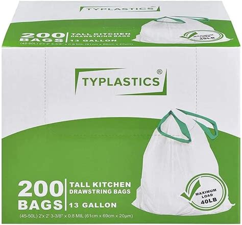 Amazon Amazon Brand Solimo Trash Bags Unscented Tall Kitchen