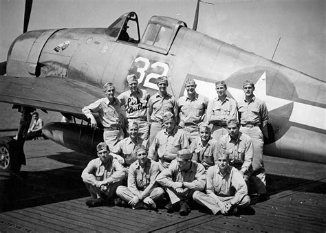 Asisbiz Grumman F6F-3 Hellcat VF-6 White 32 pilots onboard CV 11 USS ...