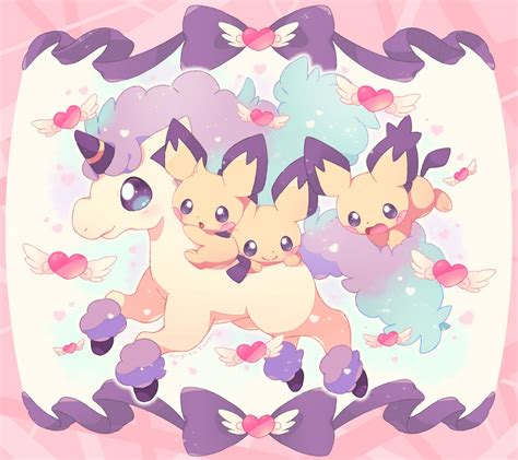 Pichu Galarian Ponyta And Spiky Eared Pichu Pokemon Drawn By Mugita