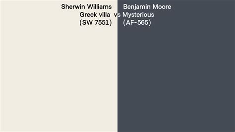 Sherwin Williams Greek Villa Sw Vs Benjamin Moore Mysterious Af