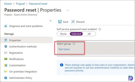 How To Enable Azure Ad Self Service Password Reset Sspr