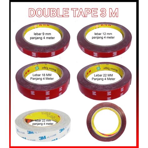 Jual Double Tape M Merah Putih Lem Doubletip Bolak Balik M Berbagai