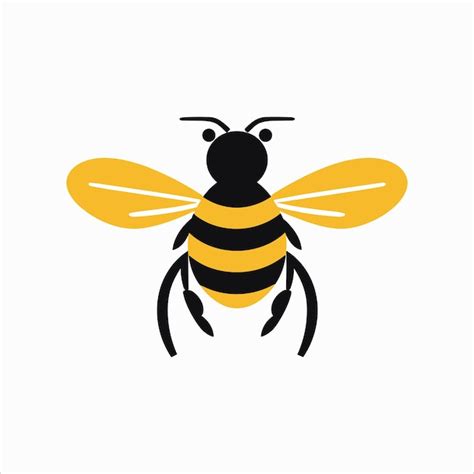 El Logotipo De La Abeja Minimalista Vector Premium