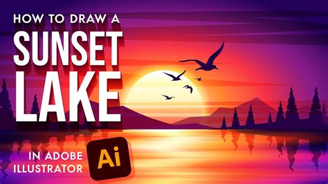 How To Design A Sunset Scene Adobe Illustrator Cc Tutorial