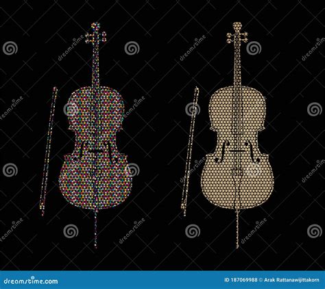 Vector Gráfico De Dibujos Animados De Instrumentos De Cello