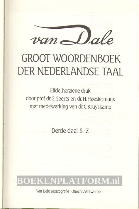 Van Dale Groot Woordenboek Der Nederlandse Taal Iii Boekenplatform Nl