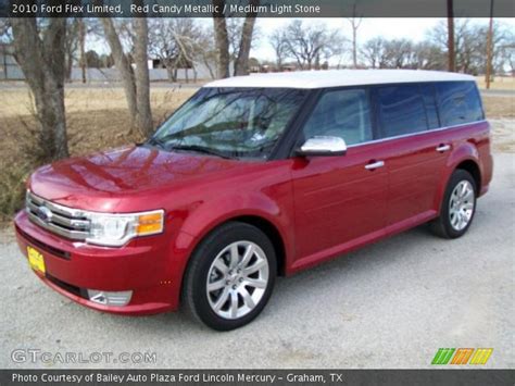 Red Candy Metallic 2010 Ford Flex Limited Medium Light Stone