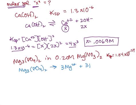 SOLVED Calculate The Molar Solubility Of Calcium Hydroxide Ca OH 2