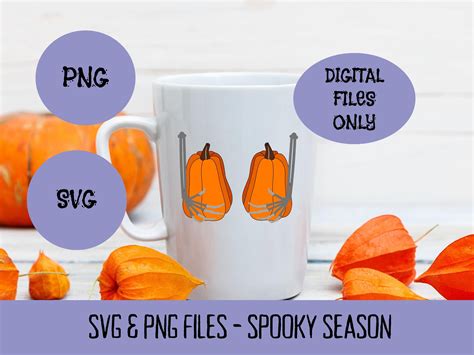 Pumpkin Boobs Svg Skeleton Hands Svg Funny Skeleton Boob Etsy