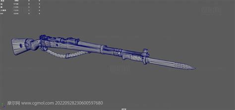 Kar98k毛瑟步枪kar98k卡宾枪3dmaya模型已塌陷枪械模型模型下载 摩尔网cgmol