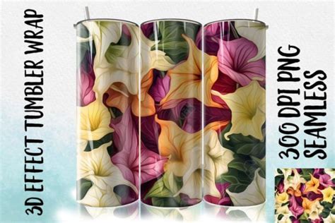 D Protea Tumbler Wrap Graphic By Azommi Creative Fabrica