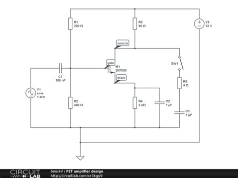 Fet Amplifier Design Circuitlab