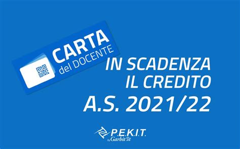 Carta Del Docente Archivi Garbit Certificazioni PEKIT