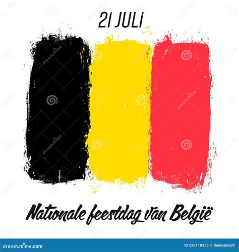 Juli Nationale Feestdag Van Belgie De Julio Bandera Del D A De La