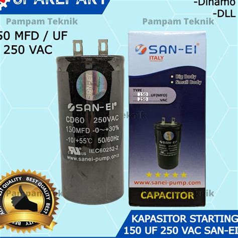 Jual Super Belanja Kapasitor Starting Uf Mfd Mikro V San Ei