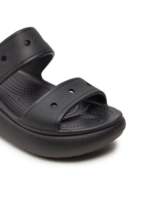 Crocs Pantoletten Classic Crush Sandal 207670 Schwarz Modivo At