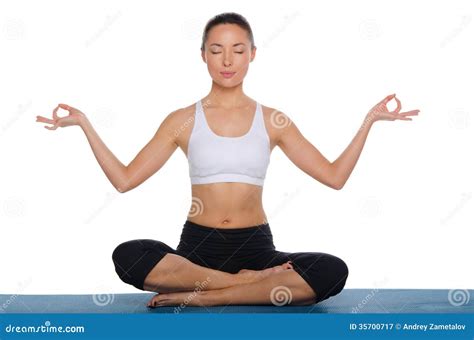 Asian Meditating In Lotus Position Stock Image Image Of Full Lotus