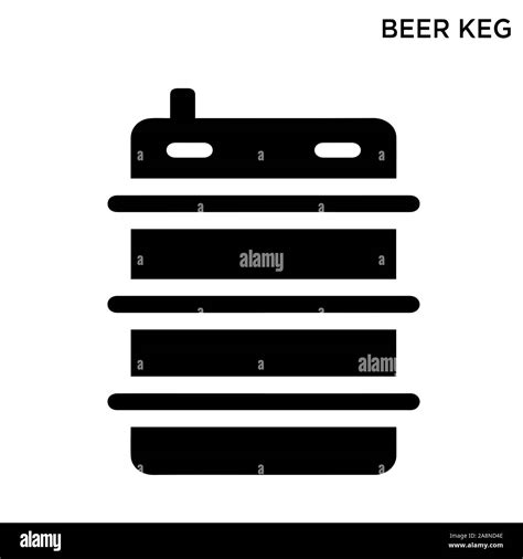 Beer Keg Icon Illustration Food Restaurant Concept Symbol Design Stock