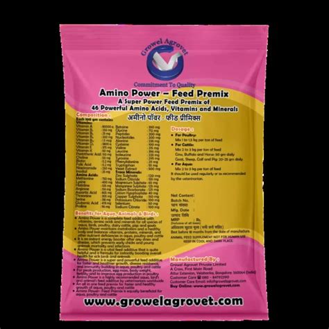 Amino Power Feed Premix A Super Power Feed Premix For Poultry With 46