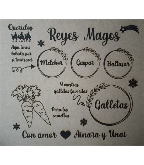 Bandeja Reyes Magos Bandeja Grabada Reyes Magos Bandeja Madera Reyes