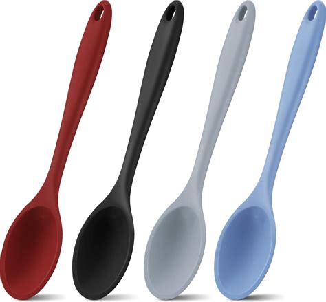 Amazon Silicone Nonstick Mixing Spoons Set High Heat Resistant