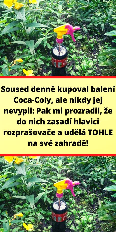 Soused denně kupoval balení Coca Coly ale nikdy jej nevypil Pak mi