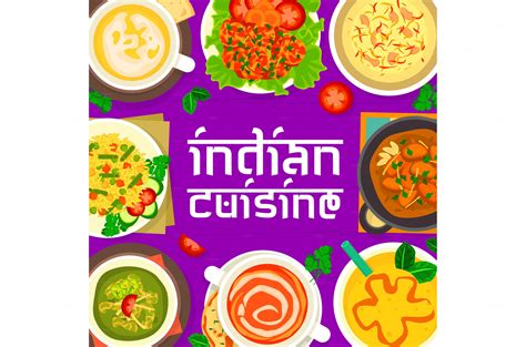 Indian Food Restaurant Meals Menu Food Illustrations ~ Creative Market