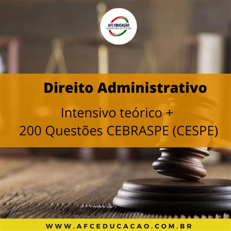 Curso De Teoria E Quest Es Cespe Direito Administrativo Prof Andr