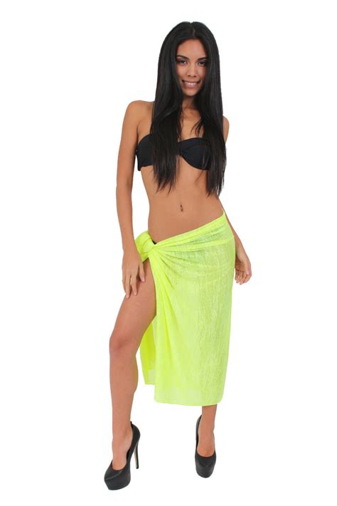 WOMEN S JUNIORS BURNOUT WHITE LONG SARONG BIKINI PAREO BEACH COVER UP