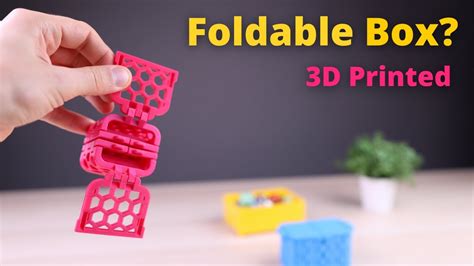 3d Print In Place Foldable Container Box Youtube