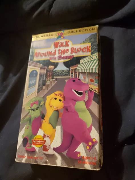 BARNEY WALK AROUND The Block With Barney VHS 1999 Vintage Video Tape