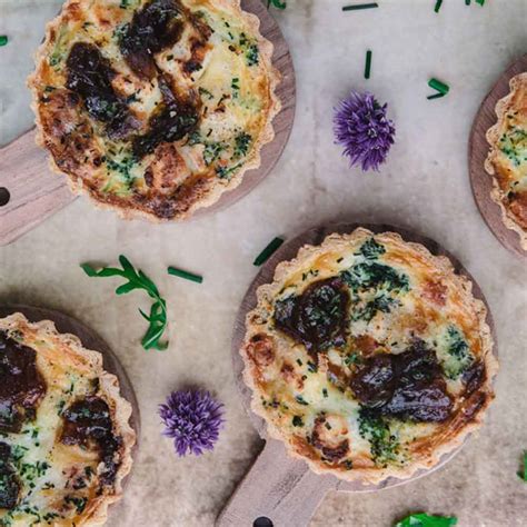 Caramelised Onion Broccoli And Goats Cheese Tart