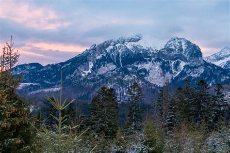 Tatra Mountains Winter Time. Tatras National Park Poland. Snow-covered Winter Mountain Stock ...