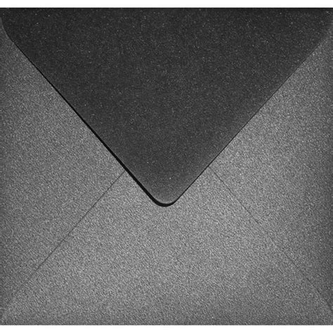 Netuno 100 Enveloppes Carrées Noires 153X153Mm Aster Metallic Black