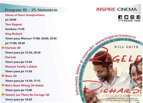 Program Cinema Inspire Alba Mall Ce Filme Vor Rula N Perioada