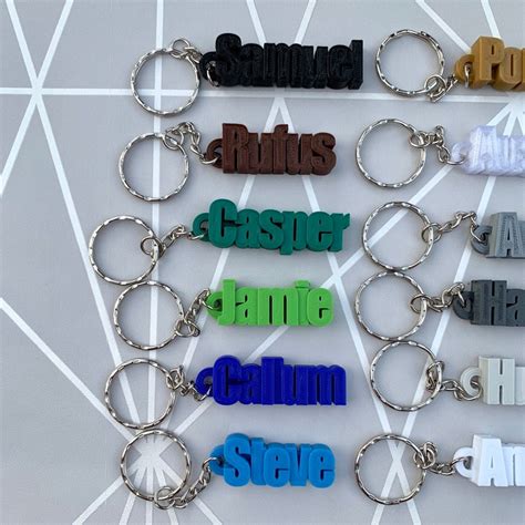 Personalised Keyring Personalized Keychain 3d Printed Etsy Canada