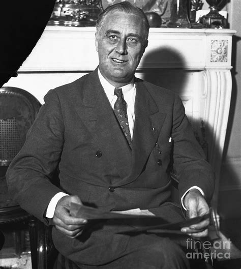 Franklin Delano Roosevelt Portrait 1 By Bettmann